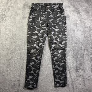 Banana Republic Sloan Utility Gray Camo Pants Stretch Cotton Womens Size 0